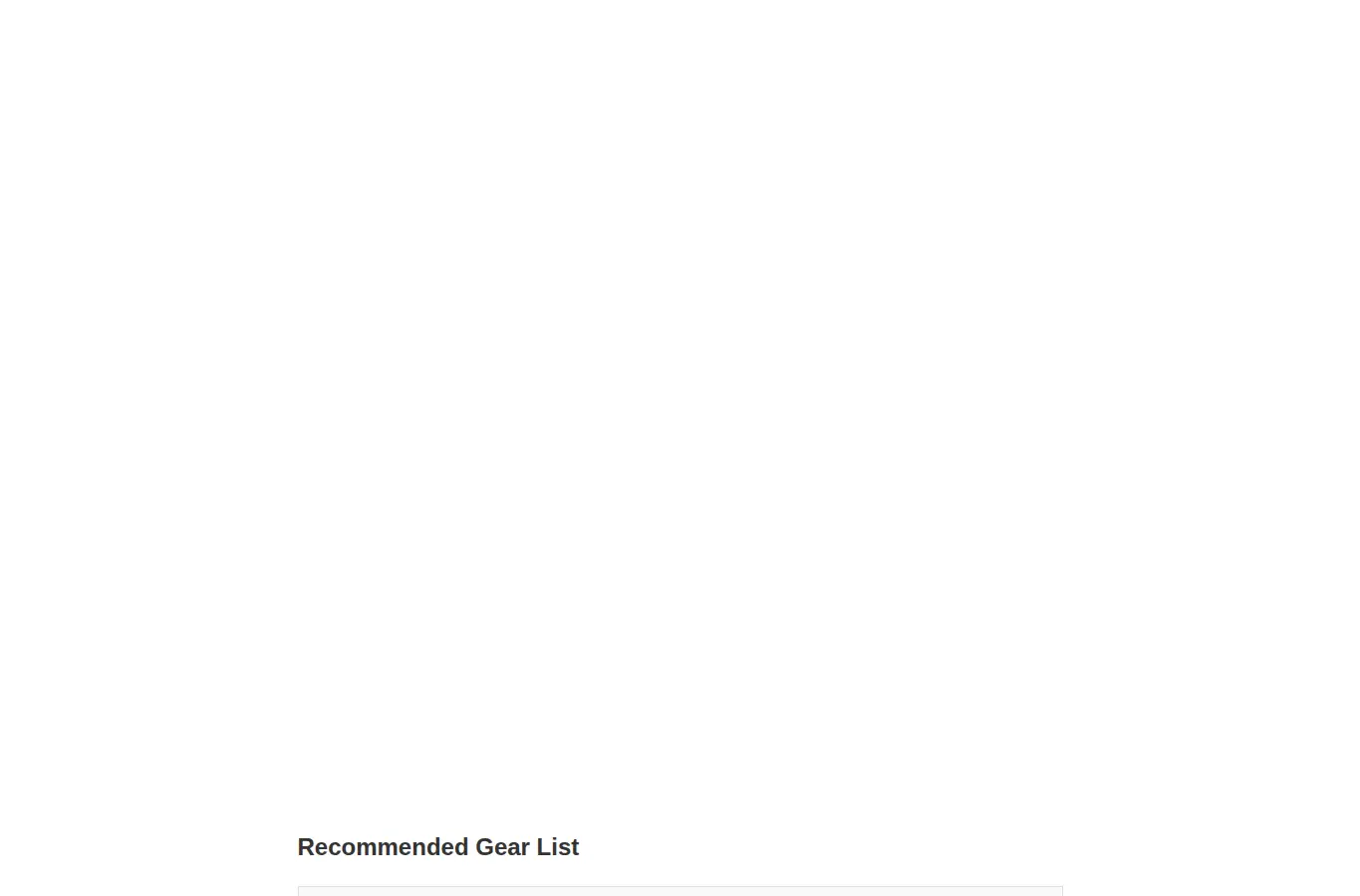 Screenshot of Emergency Shelter Gear Prioritizer interface showing the project page in use
